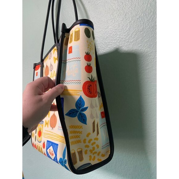 Kate Spade Pasta Mangia Italy Italian Tote Bag Rare Hard to Find - Picture 6 of 10